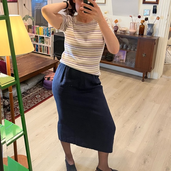 Multi-colour striped knitwear vintage top - Picture 7 of 9